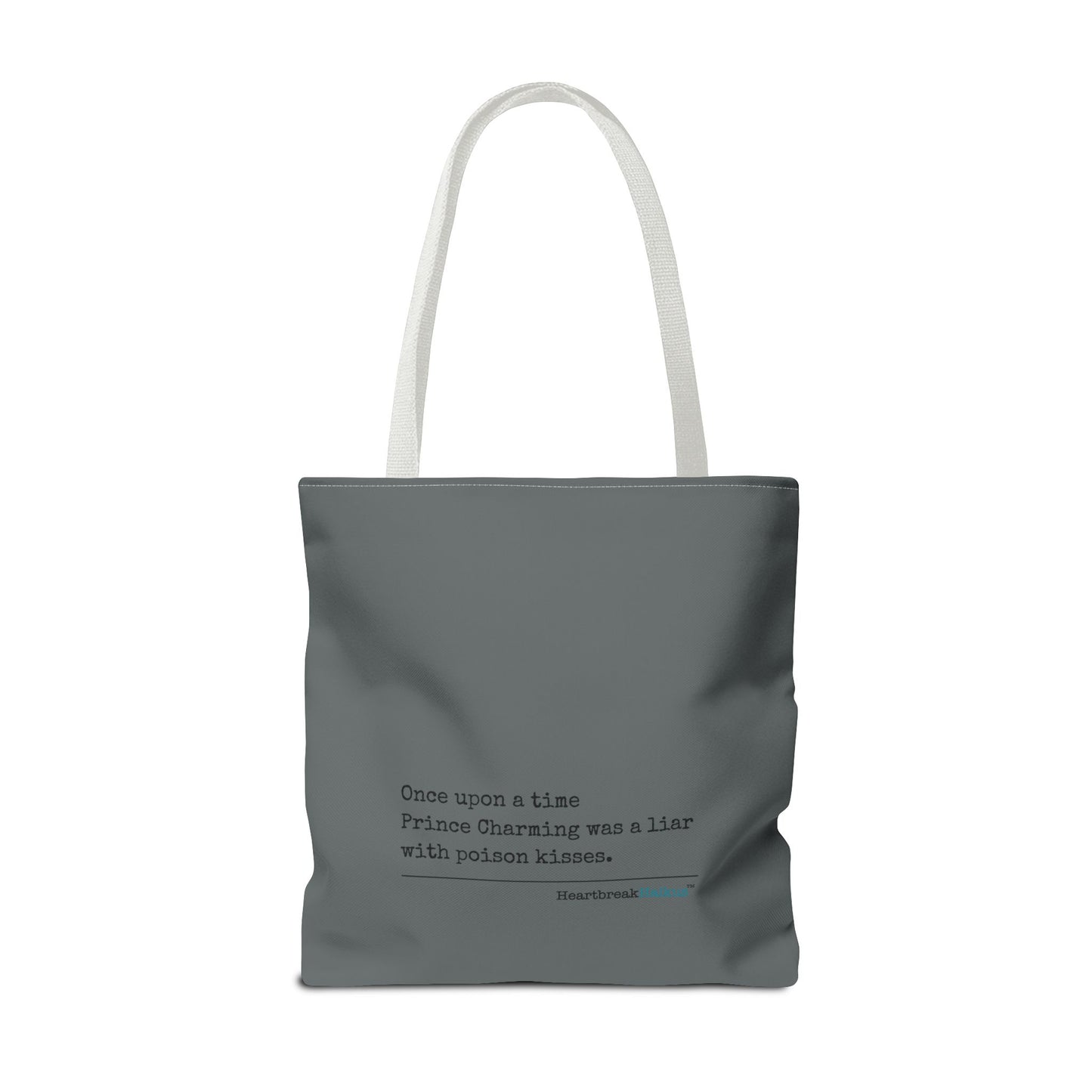 Prince Charming's Poison Kisses Haiku - Tote Bag (Dual-sided print in Moody Grey)