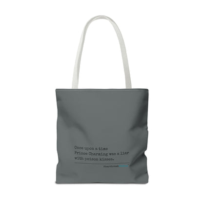 Prince Charming's Poison Kisses Haiku - Tote Bag (Dual-sided print in Moody Grey)