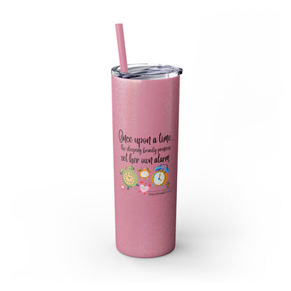 Sleeping Beauty's Alarm Haiku - Skinny Venti Tumbler with Eco-Friendly, Reusable, Matching Straw, 20oz