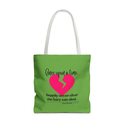 The Fairy Tale Died Haiku - Tote Bag (Dual-sided print in Wicked Green)