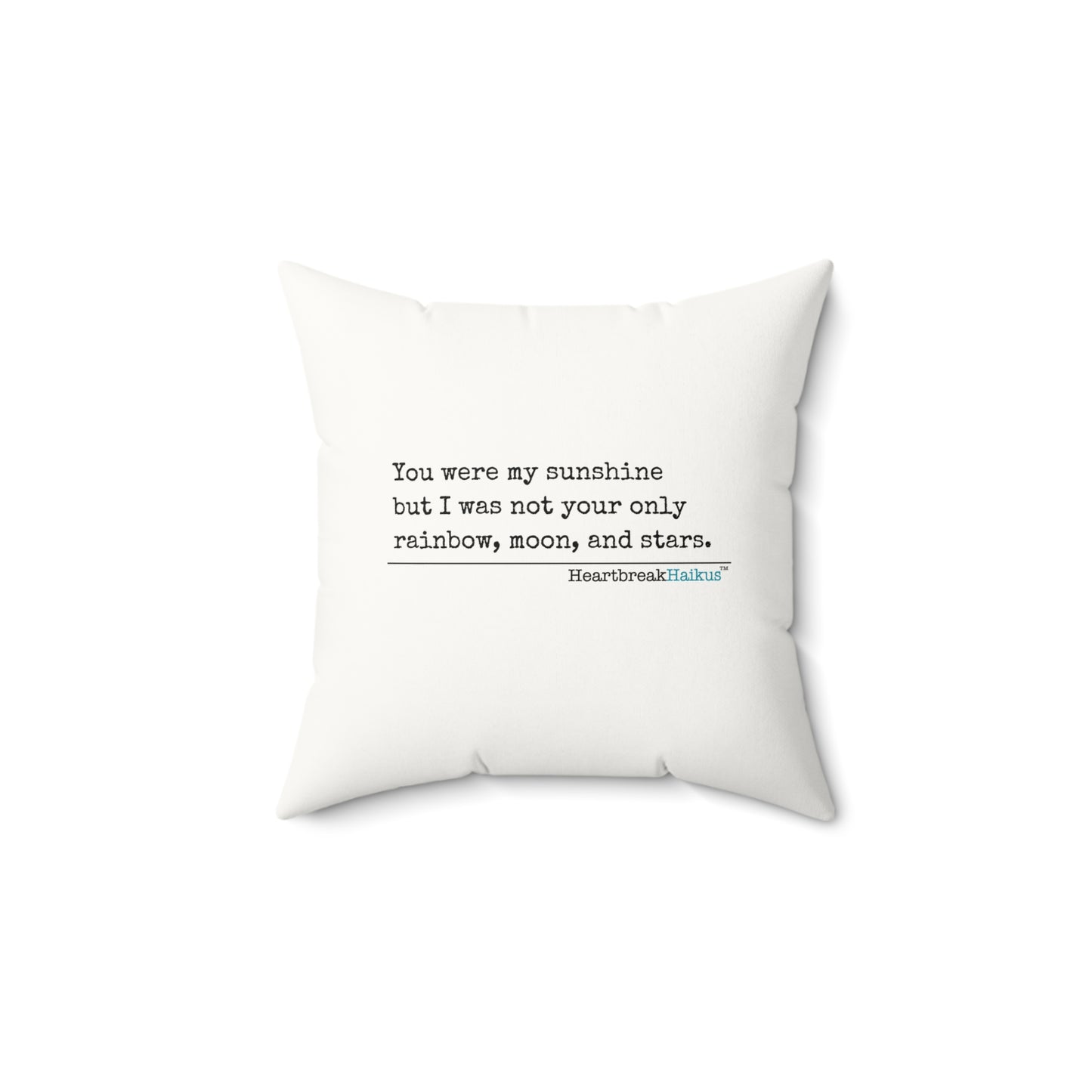 You Were My Sunshine Haiku - Faux Suede Square Pillow (Summer 2025 collection)