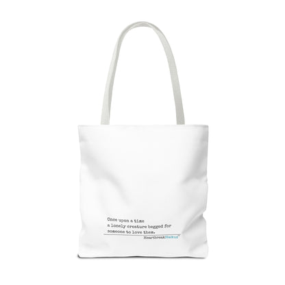 A Lonely Creature Begged Frankenstein Haiku - Tote Bag (Dual-sided print in Snow White)