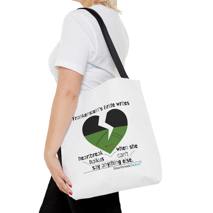 Frankenstein's Bride Writes Heartbreak Haikus - Tote Bag (Dual-sided print in Snow White)
