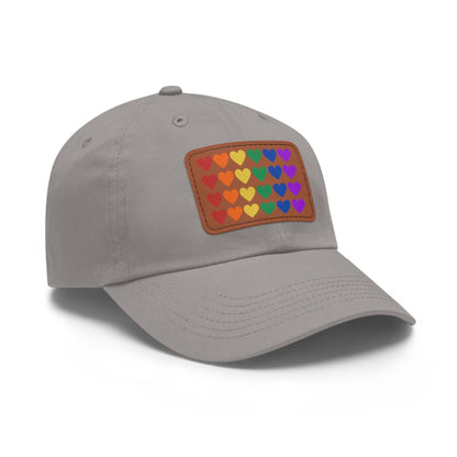 Rainbow Hearts - Adjustable Baseball Cap (4-Rows Design)