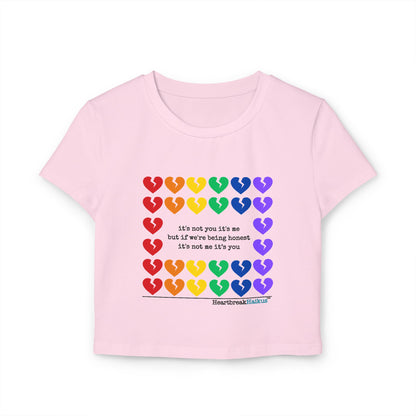 It's Not Me/You Haiku - Baby Tee (Rainbow Hearts Collection)