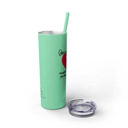 The Fairy Tale Died Haiku - Skinny Venti Tumbler with Eco-Friendly, Reusable, Matching Straw, 20oz