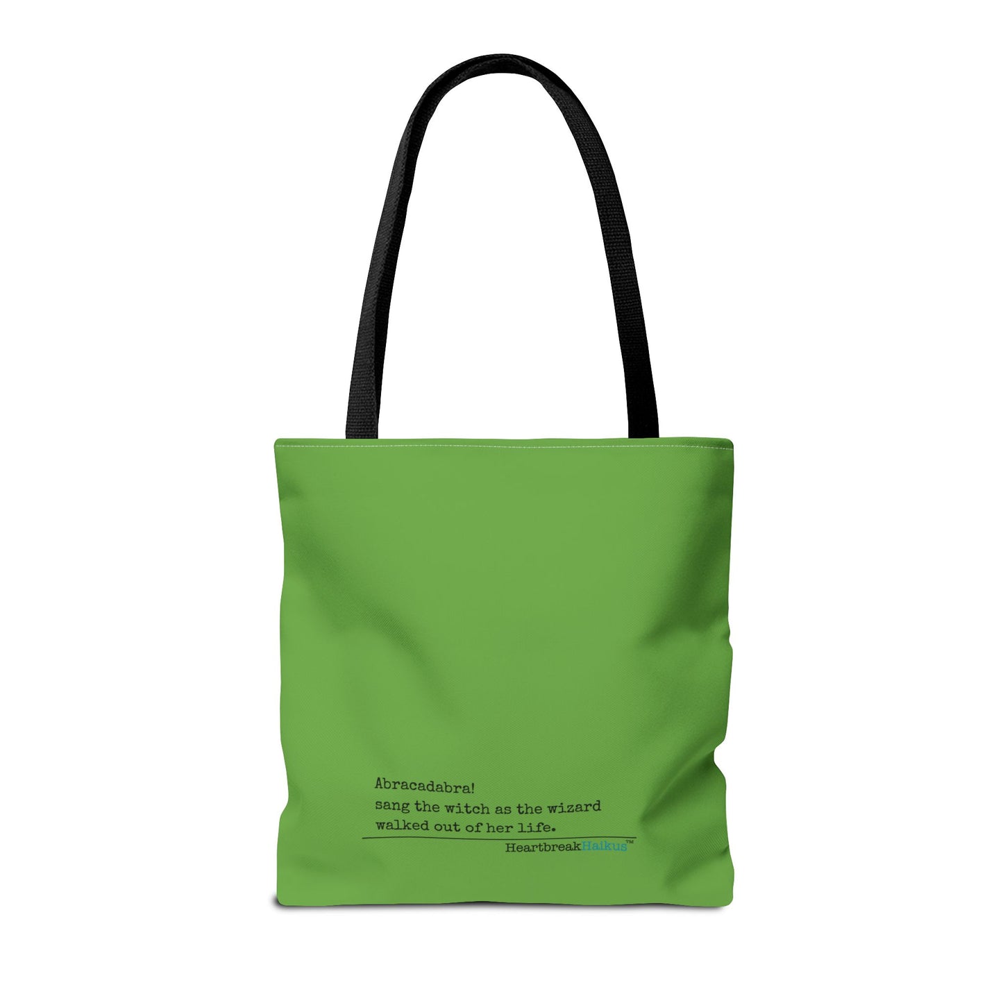 Abracadabra Sang the Witch Haiku - Tote Bag (Dual-sided print in Avocado Green)