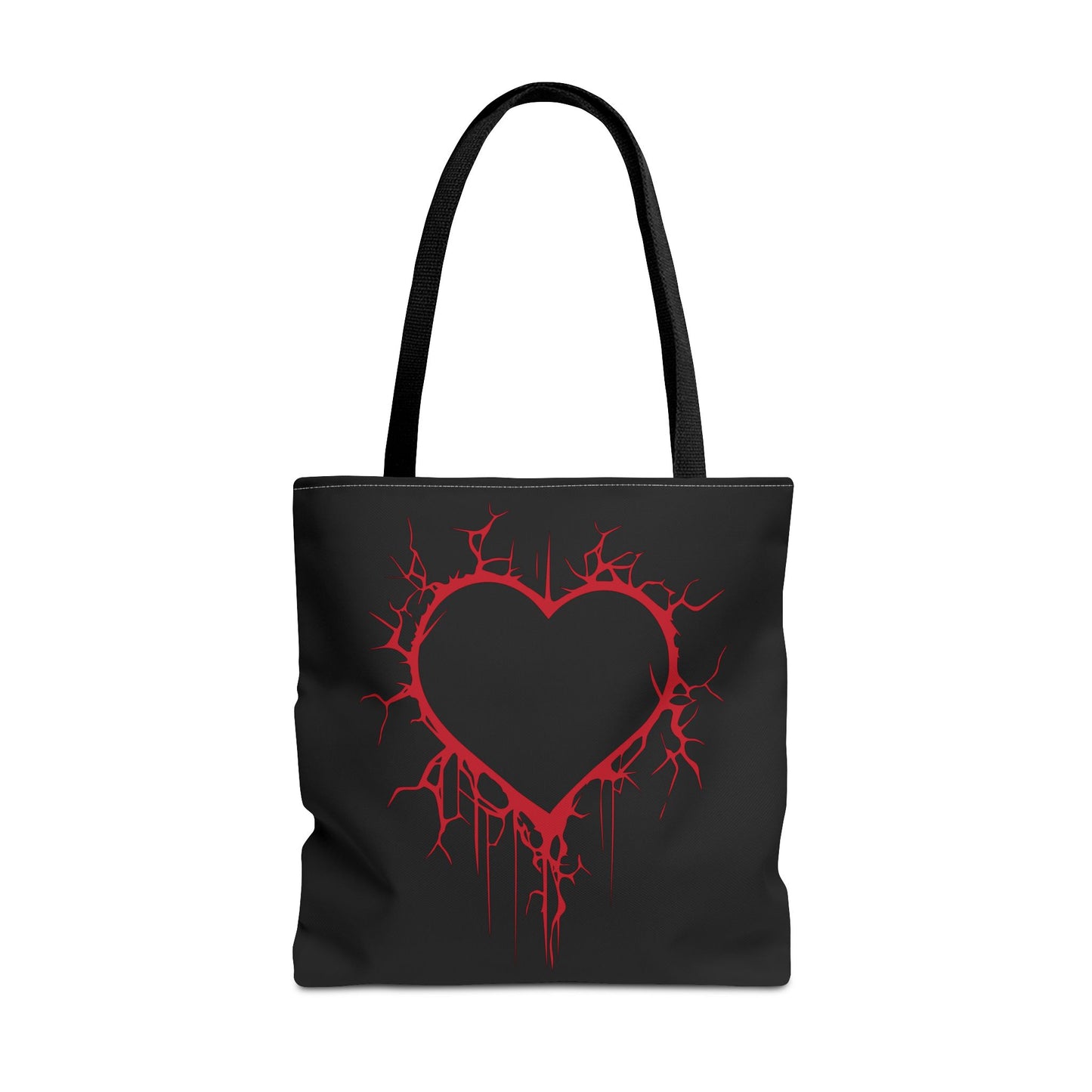 Cracked Heart Tote Bag (in Crimson) - (The Only Hearts Collection)