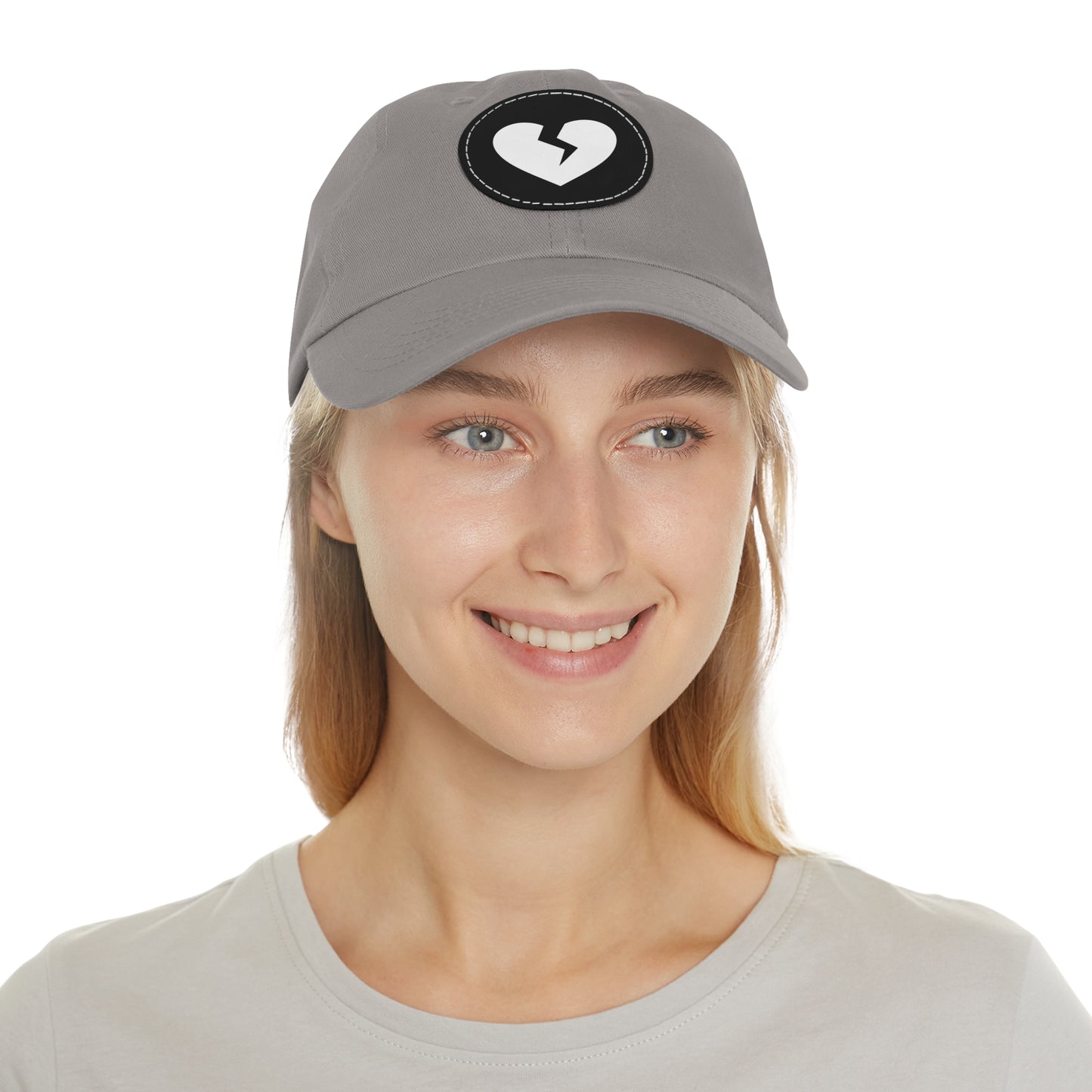 Solo Heart (White Heart) - Leather Patch, Casual Hat (Only Hearts Collection)