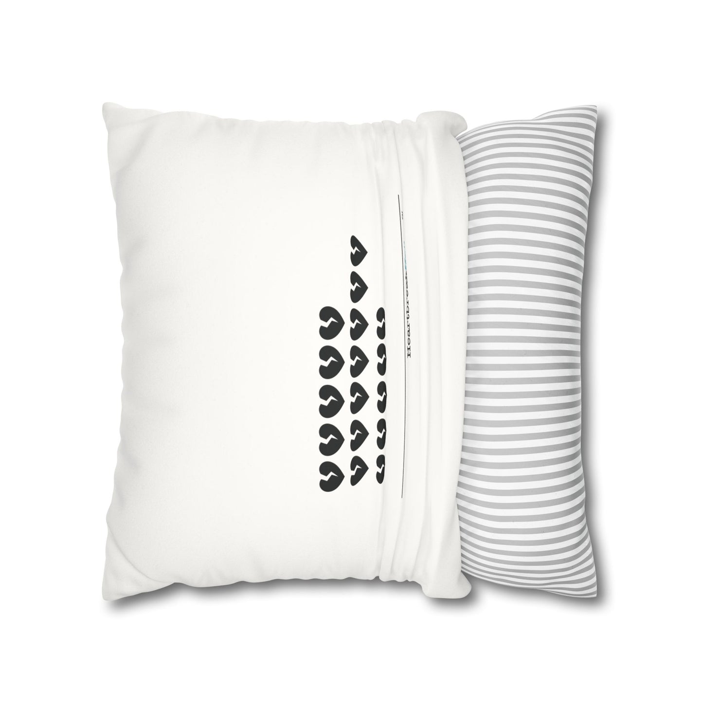 "Hieroglyph Heartbreak Haiku" Faux Suede Square Pillowcase