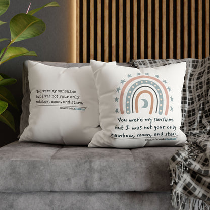 You Were My Sunshine Haiku - Faux Suede Square Pillowcase (Summer 2025 collection)