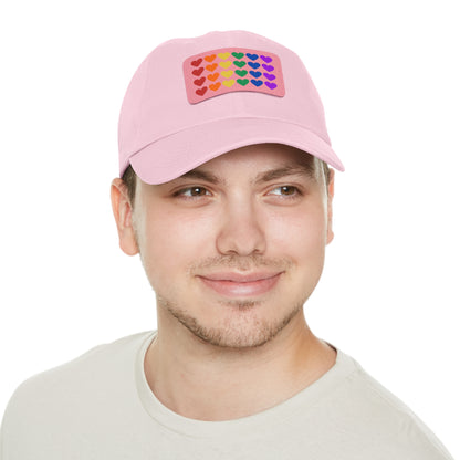 Rainbow Hearts - Adjustable Baseball Cap (4-Rows Design)