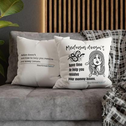Medusa and Your Mommy Haiku - Faux Suede Square Pillowcase