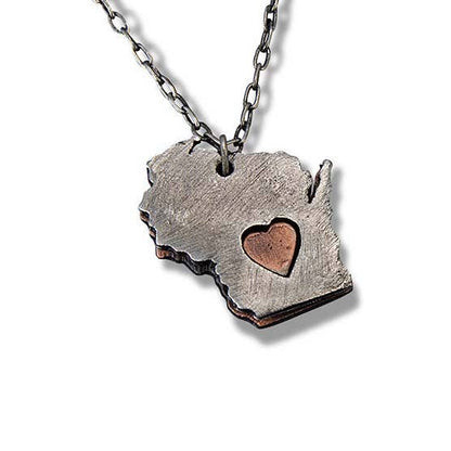 Home State Jewelry - Pewter State Necklace (Arkansas)