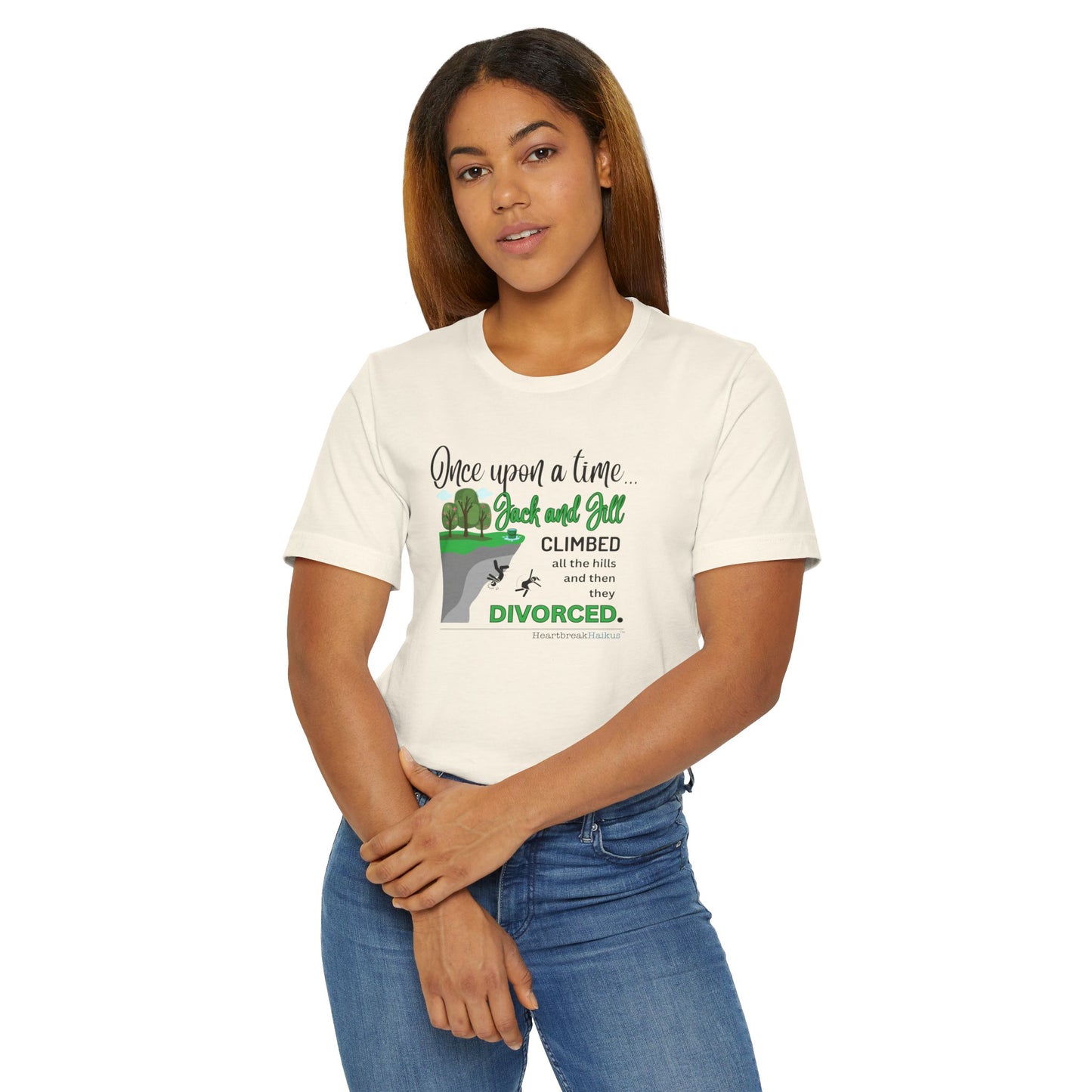 Jack and Jill Divorced Haiku - Lightweight Jersey T-Shirt
