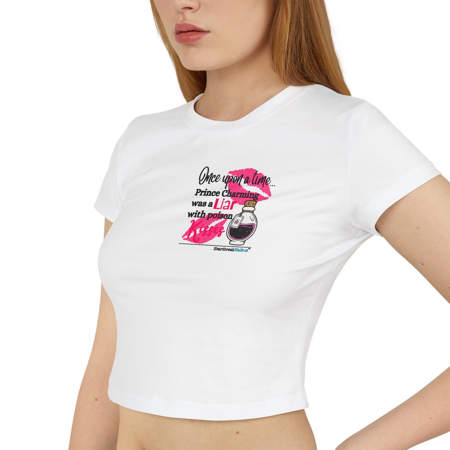 Prince Charming's Poison Kisses Haiku - Women's Baby Tee (over-the-heart design)