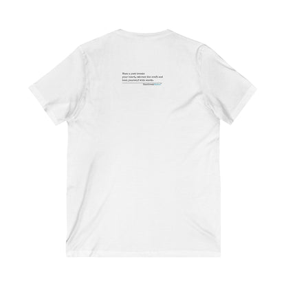 Heal Yourself with Words Haiku - Jersey Short Sleeve V-Neck Tee