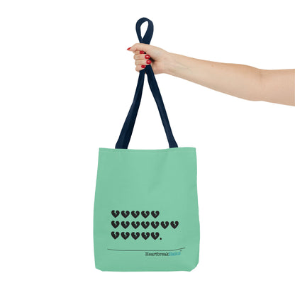 "Hieroglyph Heartbreak Haiku" Tote Bag (in Spearmint)