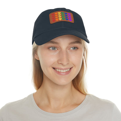 Rainbow Hearts - Adjustable Baseball Cap (4-Rows Design)