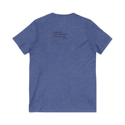 Harbinger of Happiness Haiku - Jersey Short Sleeve V-Neck Tee