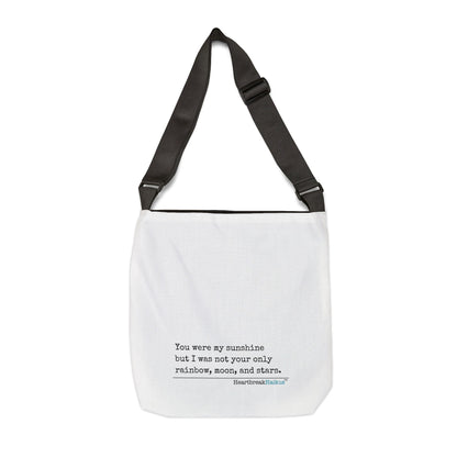 You Were My Sunshine Haiku - Adjustable Tote Bag (Dual-Sided Print, Pastel Design)