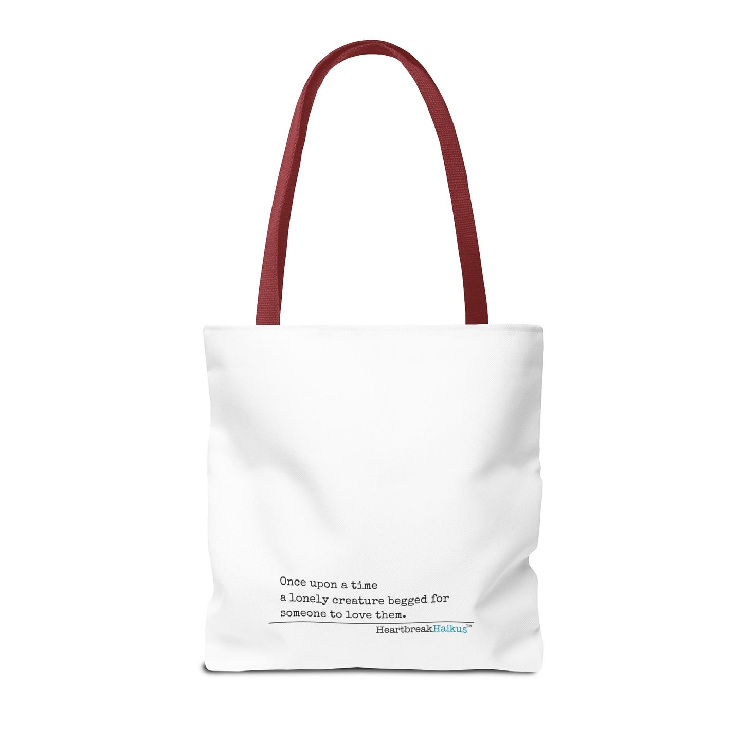A Lonely Creature Begged Frankenstein Haiku - Tote Bag (Dual-sided print in Snow White)