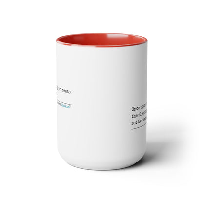 Sleeping Beauty's Alarm - Text-Only, Two-Tone, Coffee Mug, 15oz - Dual-Sided Printing