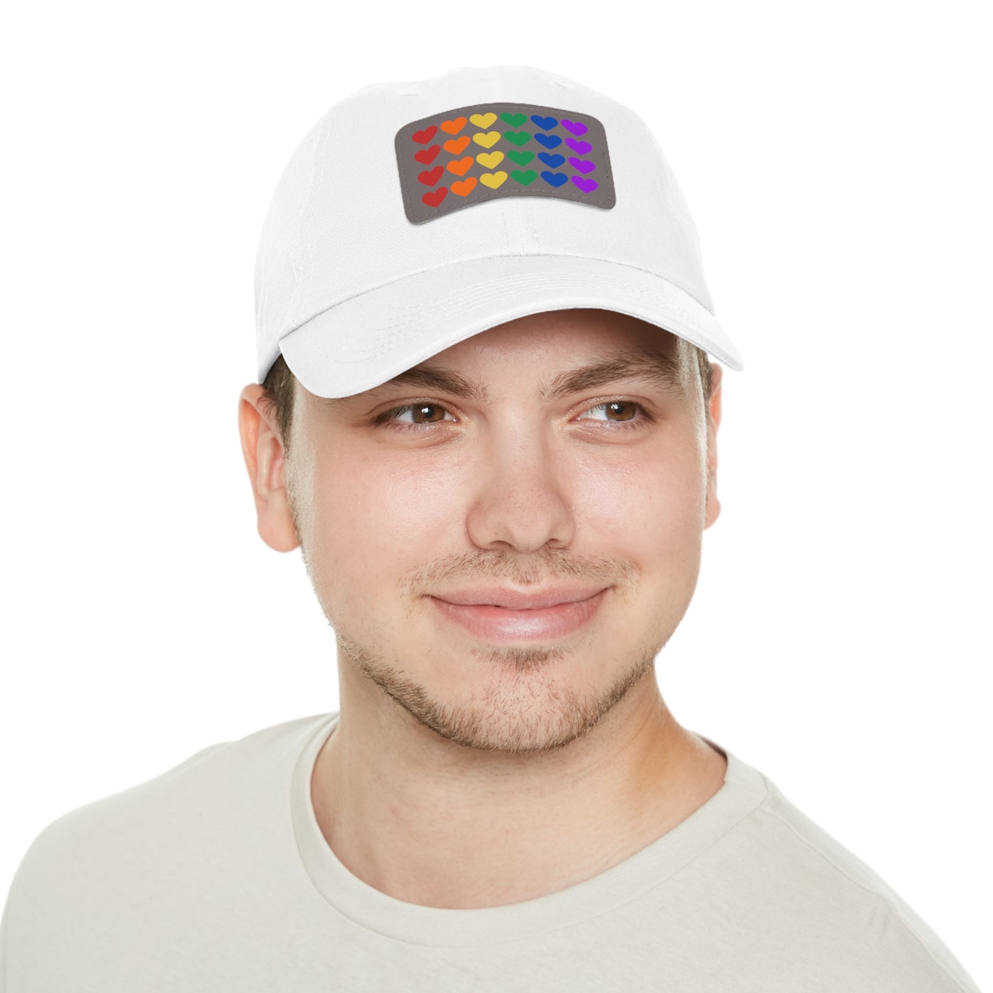 Rainbow Hearts - Adjustable Baseball Cap (4-Rows Design)