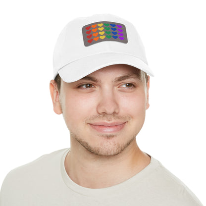 Rainbow Hearts - Adjustable Baseball Cap (4-Rows Design)