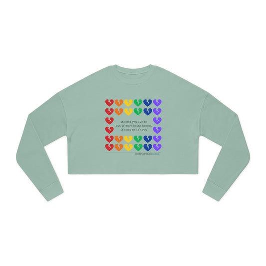 It's Not Me/You Haiku - Women's Cropped Sweatshirt (Rainbow Heartbreak Collection)