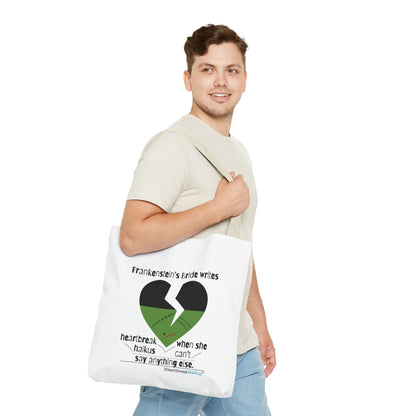 Frankenstein's Bride Writes Heartbreak Haikus - Tote Bag (Dual-sided print in Snow White)