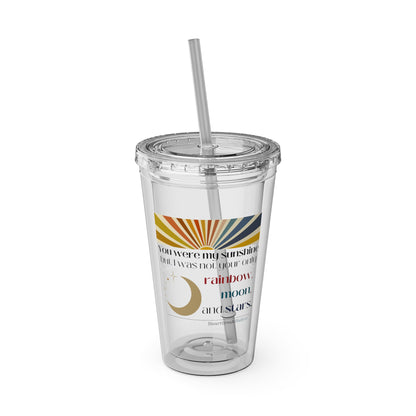 You Were My Sunshine Haiku. Sunsplash Tumbler with Straw, 16oz.