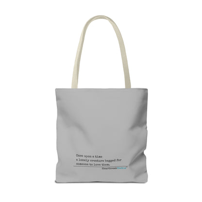 A Lonely Creature Begged Frankenstein Haiku - Tote Bag (Dual-sided print in light grey)