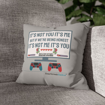 It's Not Me/You Haiku - Faux Suede Square Pillowcase