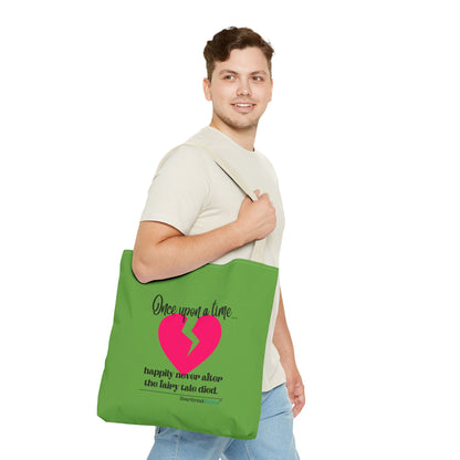 The Fairy Tale Died Haiku - Tote Bag (Dual-sided print in Wicked Green)