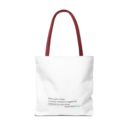 A Lonely Creature Begged Frankenstein Haiku - Tote Bag (Dual-sided print in Snow White)