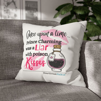 Prince Charming's Poison Kisses - Faux Suede Square Pillowcase