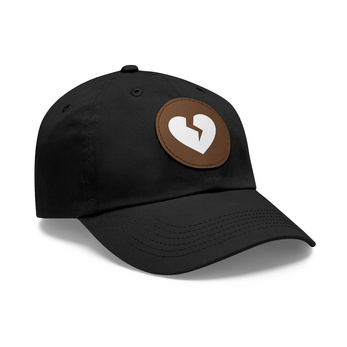 Solo Heart (White Heart) - Leather Patch, Casual Hat (Only Hearts Collection)