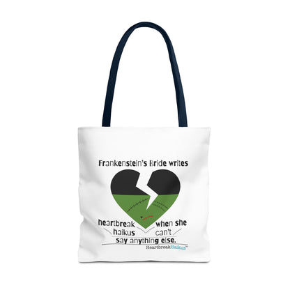 Frankenstein's Bride Writes Heartbreak Haikus - Tote Bag (Dual-sided print in Snow White)