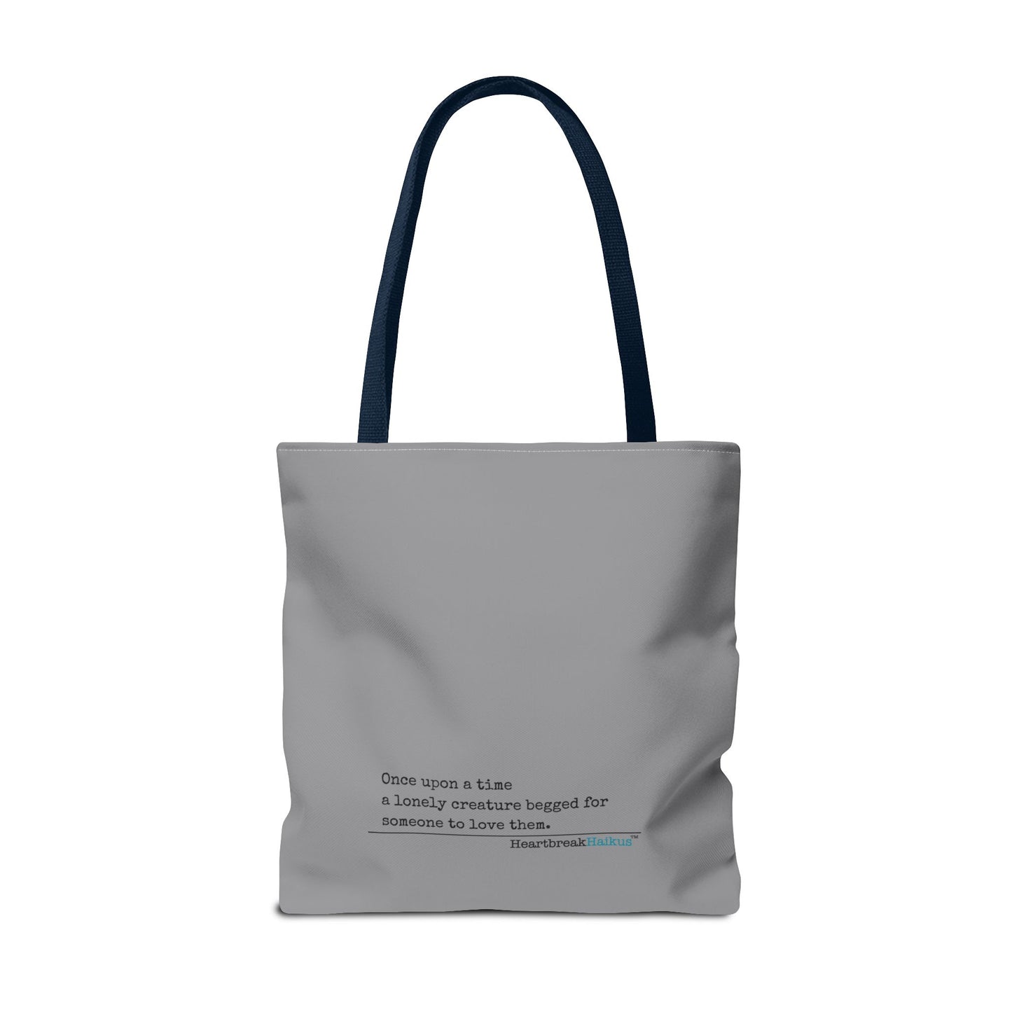 A Lonely Creature Begged Frankenstein Haiku - Tote Bag (Dual-sided print in Stone Grey)