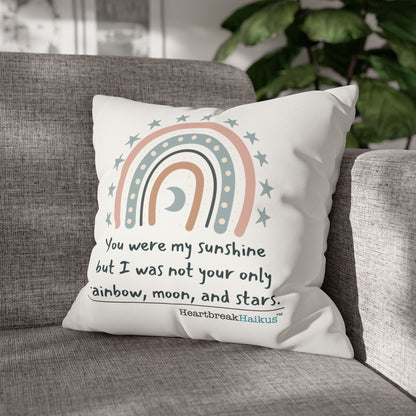 You Were My Sunshine Haiku - Faux Suede Square Pillowcase (Summer 2025 collection)