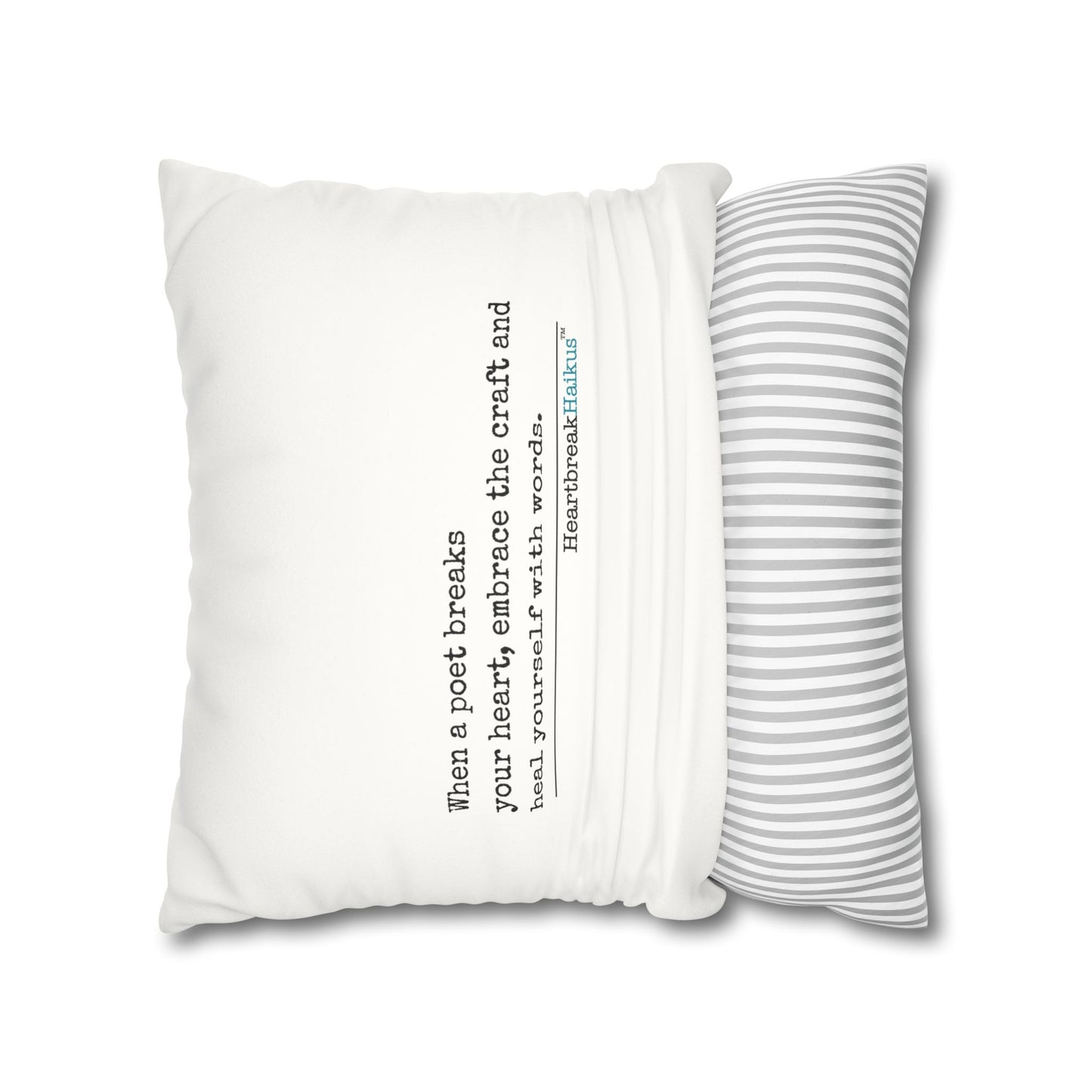 "Heal yourself with words." Faux Suede Square Pillowcase