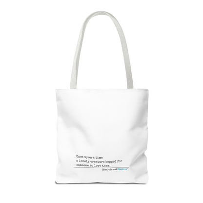 A Lonely Creature Begged Frankenstein Haiku - Tote Bag (Dual-sided print in Snow White)