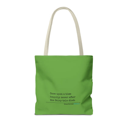 The Fairy Tale Died Haiku - Tote Bag (Dual-sided print in Wicked Green)
