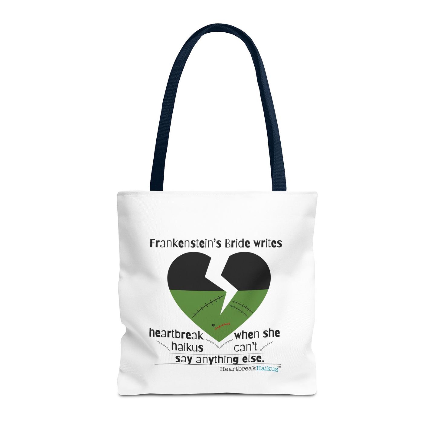 Frankenstein's Bride Writes Heartbreak Haikus - Tote Bag (Dual-sided print in Snow White)