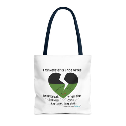 Frankenstein's Bride Writes Heartbreak Haikus - Tote Bag (Dual-sided print in Snow White)