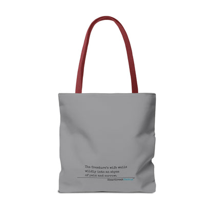 The Creature's Wife Wails Frankenstein Haiku - Tote Bag (Stone Grey)