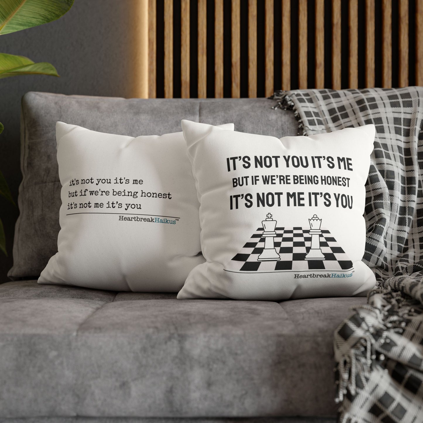 "It's not you/me...." Faux Suede Square Pillowcase