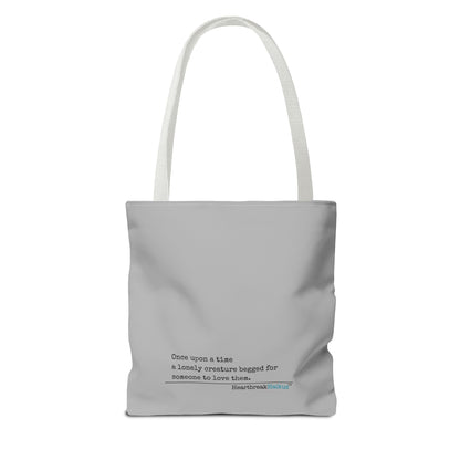 A Lonely Creature Begged Frankenstein Haiku - Tote Bag (Dual-sided print in light grey)