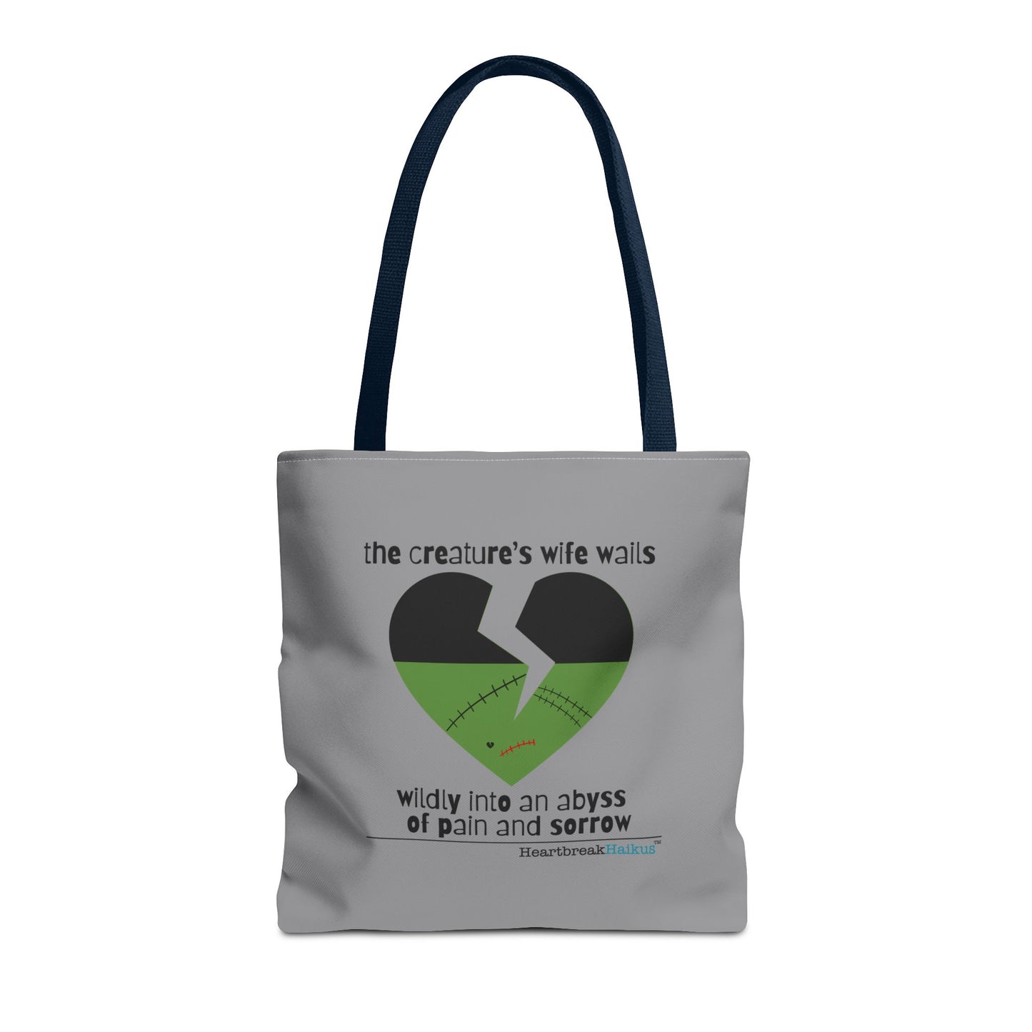 The Creature's Wife Wails Frankenstein Haiku - Tote Bag (Stone Grey)